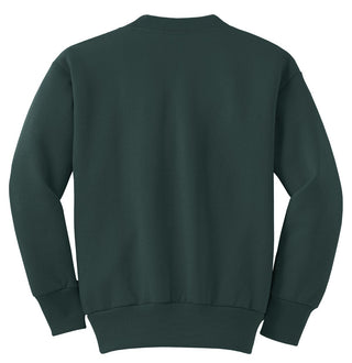Port & Company Youth Core Fleece Crewneck Sweatshirt (Dark Green)