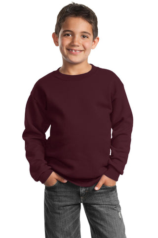 Port & Company Youth Core Fleece Crewneck Sweatshirt (Maroon)
