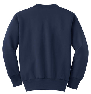 Port & Company Youth Core Fleece Crewneck Sweatshirt (Navy)