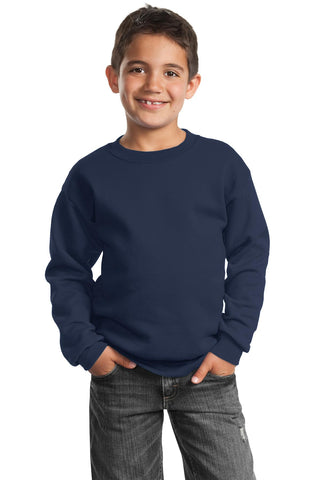 Port & Company Youth Core Fleece Crewneck Sweatshirt (Navy)