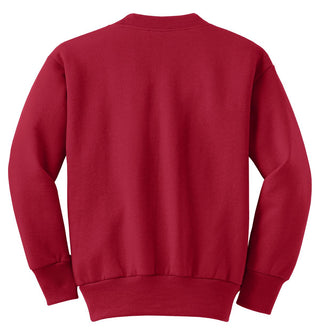 Port & Company Youth Core Fleece Crewneck Sweatshirt (Red)