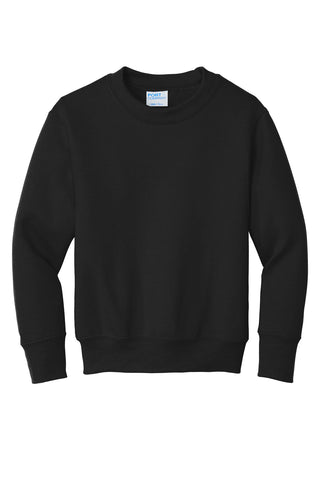 Port & Company Youth Core Fleece Crewneck Sweatshirt (Jet Black)
