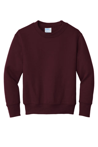 Port & Company Youth Core Fleece Crewneck Sweatshirt (Maroon)