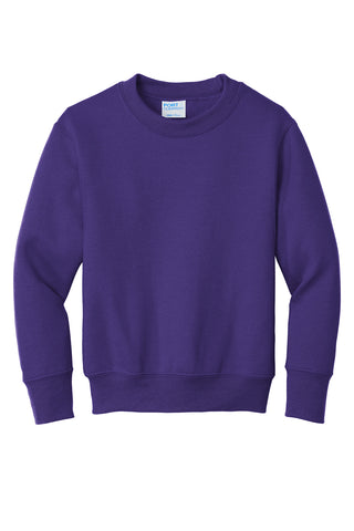 Port & Company Youth Core Fleece Crewneck Sweatshirt (Purple)