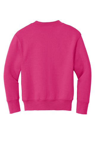 Port & Company Youth Core Fleece Crewneck Sweatshirt (Sangria)