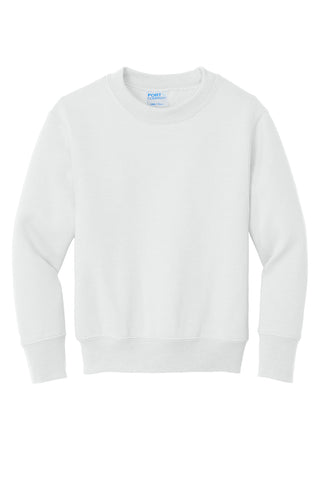 Port & Company Youth Core Fleece Crewneck Sweatshirt (White)