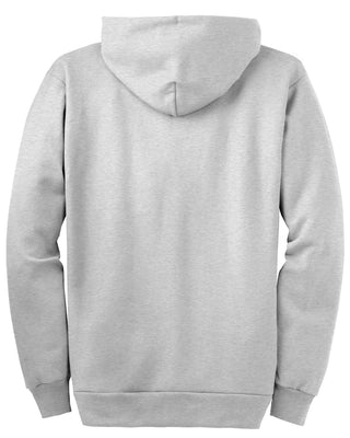 Port & Company Tall Essential Fleece Full-Zip Hooded Sweatshirt (Ash)