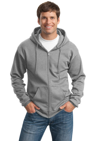 Port & Company Tall Essential Fleece Full-Zip Hooded Sweatshirt (Athletic Heather)
