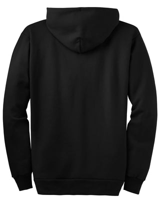 Port & Company Essential Fleece Full-Zip Hooded Sweatshirt (Jet Black)