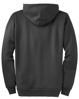 Port & Company Tall Essential Fleece Full-Zip Hooded Sweatshirt (Charcoal)