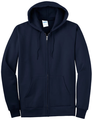 Port & Company Essential Fleece Full-Zip Hooded Sweatshirt (Navy)