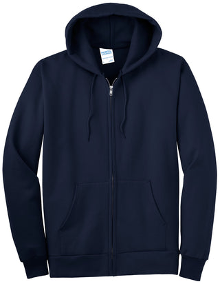 Port & Company Tall Essential Fleece Full-Zip Hooded Sweatshirt (Navy)