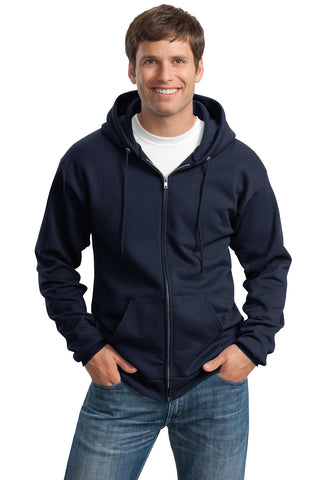 Port & Company Tall Essential Fleece Full-Zip Hooded Sweatshirt (Navy)