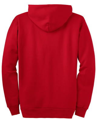 Port & Company Essential Fleece Full-Zip Hooded Sweatshirt (Red)