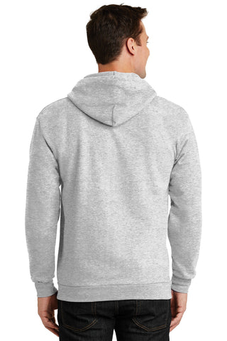 Port & Company Essential Fleece Full-Zip Hooded Sweatshirt (Ash)