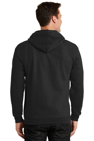 Port & Company Essential Fleece Full-Zip Hooded Sweatshirt (Jet Black)