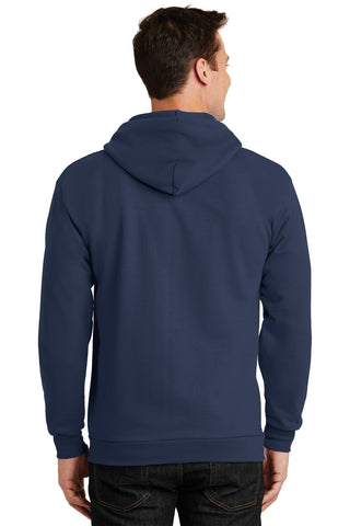 Port & Company Essential Fleece Full-Zip Hooded Sweatshirt (Navy)