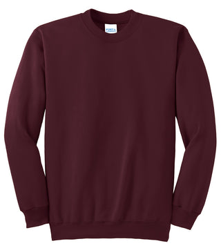 Port & Company Essential Fleece Crewneck Sweatshirt (Maroon)