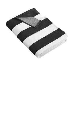 Port Authority Cabana Stripe Beach Towel (Black)