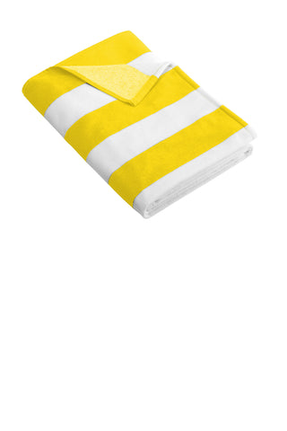 Port Authority Cabana Stripe Beach Towel (Sunflower Yellow)