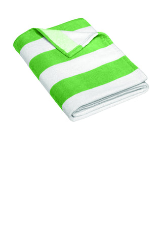 Port Authority Value Cabana Stripe Beach Towel (Bright Lime)