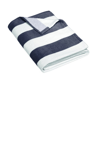 Port Authority Value Cabana Stripe Beach Towel (Navy)