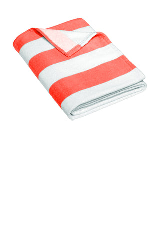 Port Authority Value Cabana Stripe Beach Towel (Papaya)