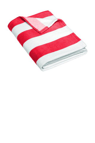 Port Authority Value Cabana Stripe Beach Towel (Red)