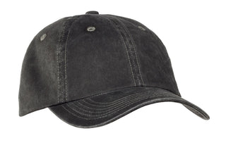Port Authority Garment-Washed Cap (Black)