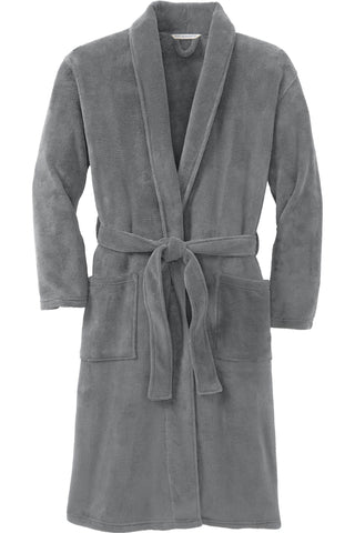 Port Authority Plush Microfleece Shawl Collar Robe (Deep Smoke)