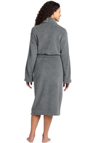 Port Authority Plush Microfleece Shawl Collar Robe (Deep Smoke)