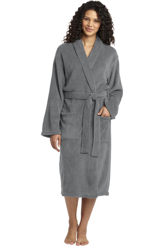 Port Authority Plush Microfleece Shawl Collar Robe (Deep Smoke)