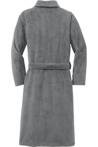 Port Authority Plush Microfleece Shawl Collar Robe (Deep Smoke)