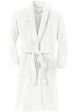 Port Authority Plush Microfleece Shawl Collar Robe (Marshmallow)