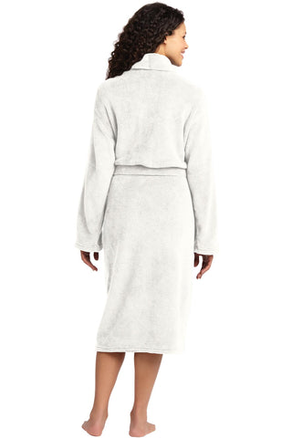 Port Authority Plush Microfleece Shawl Collar Robe (Marshmallow)