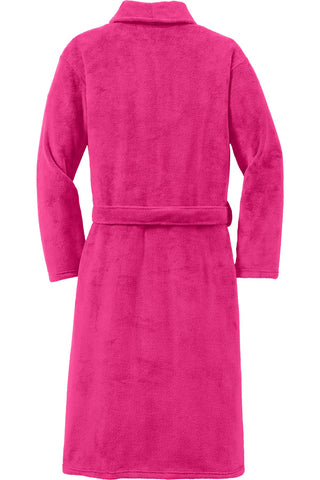 Port Authority Plush Microfleece Shawl Collar Robe (Pink Raspberry)