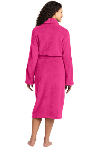 Port Authority Plush Microfleece Shawl Collar Robe (Pink Raspberry)