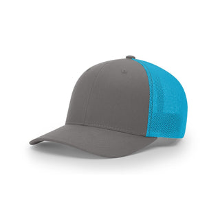 Richardson R-Flex Trucker (Charcoal/Neon Blue)