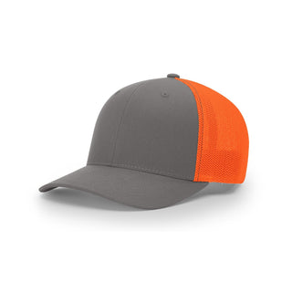 Richardson R-Flex Trucker (Charcoal/Neon Orange)