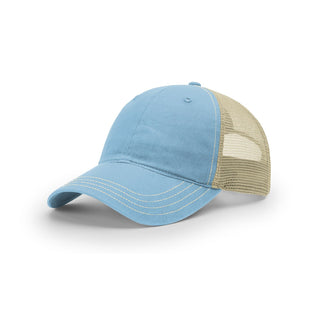 Richardson Garment Washed Trucker (Columbia Blue/Khaki)