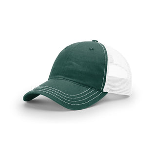 Richardson Garment Washed Trucker (Dark Green/White)