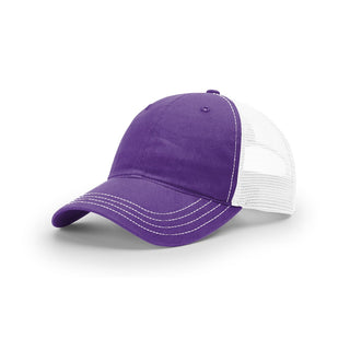 Richardson Garment Washed Trucker (Purple/White)