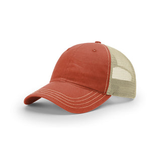 Richardson Garment Washed Trucker (Texas Orange/Khaki)