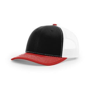 Richardson Trucker (Black/White/Red)