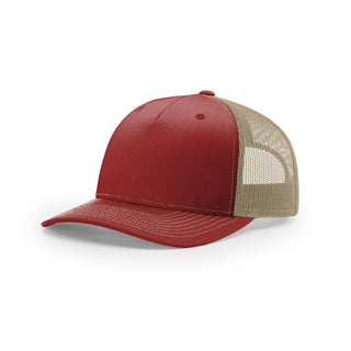 Richardson Five Panel Trucker (Cardinal/Tan)