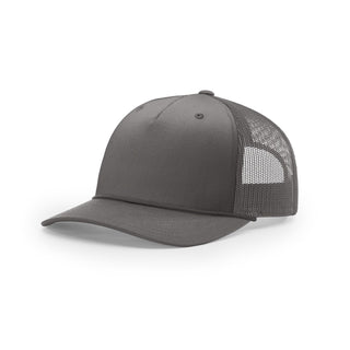 Richardson Five Panel Trucker With Rope (Charcoal/Charcoal)