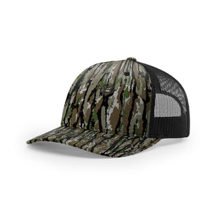 Richardson Printed Five Panel Trucker (Realtree Original/Black)