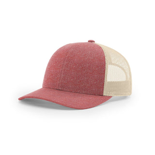 Richardson Low Pro Heather Trucker (Red Heather/Birch)