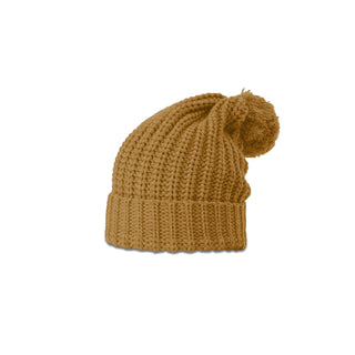 Richardson Chunk Cable Beanie With Cuff & Pom (Camel)