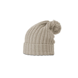 Richardson Chunk Cable Beanie With Cuff & Pom (Clay)